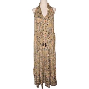 Boemo Anthropologie Paisley Tiered Maxi Dress